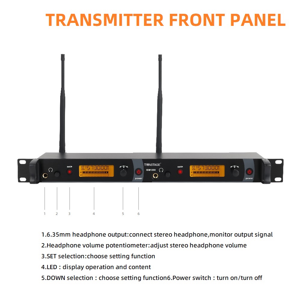 8 bodypacks Wireless in Ear Monitor System 2 Channel - photo 3