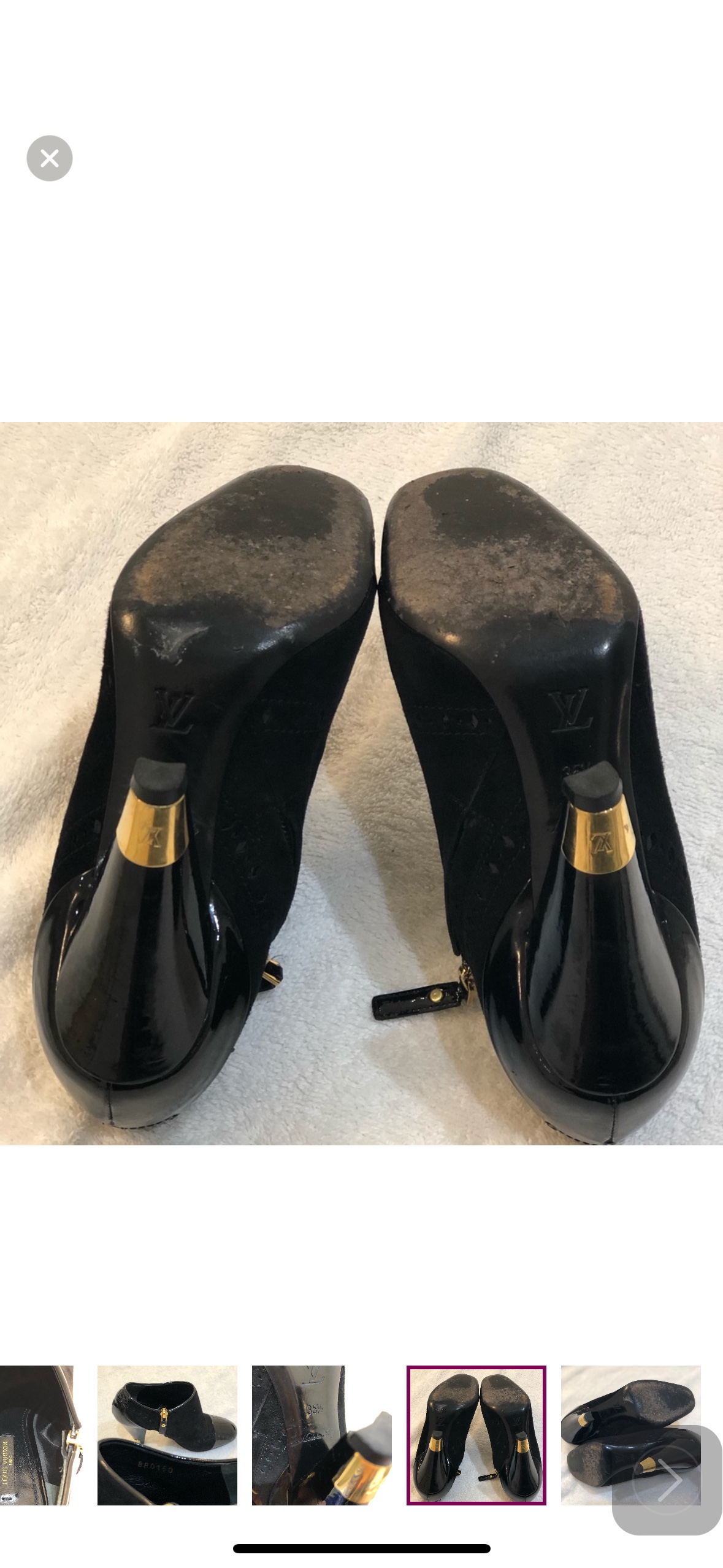 Louis Vuitton suede ankle bootie image indicator(7)