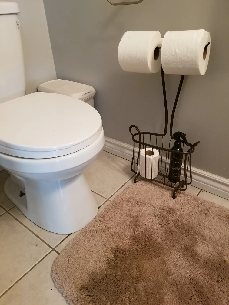 double toilet paoer holder m, with book basket or extra rolls.
