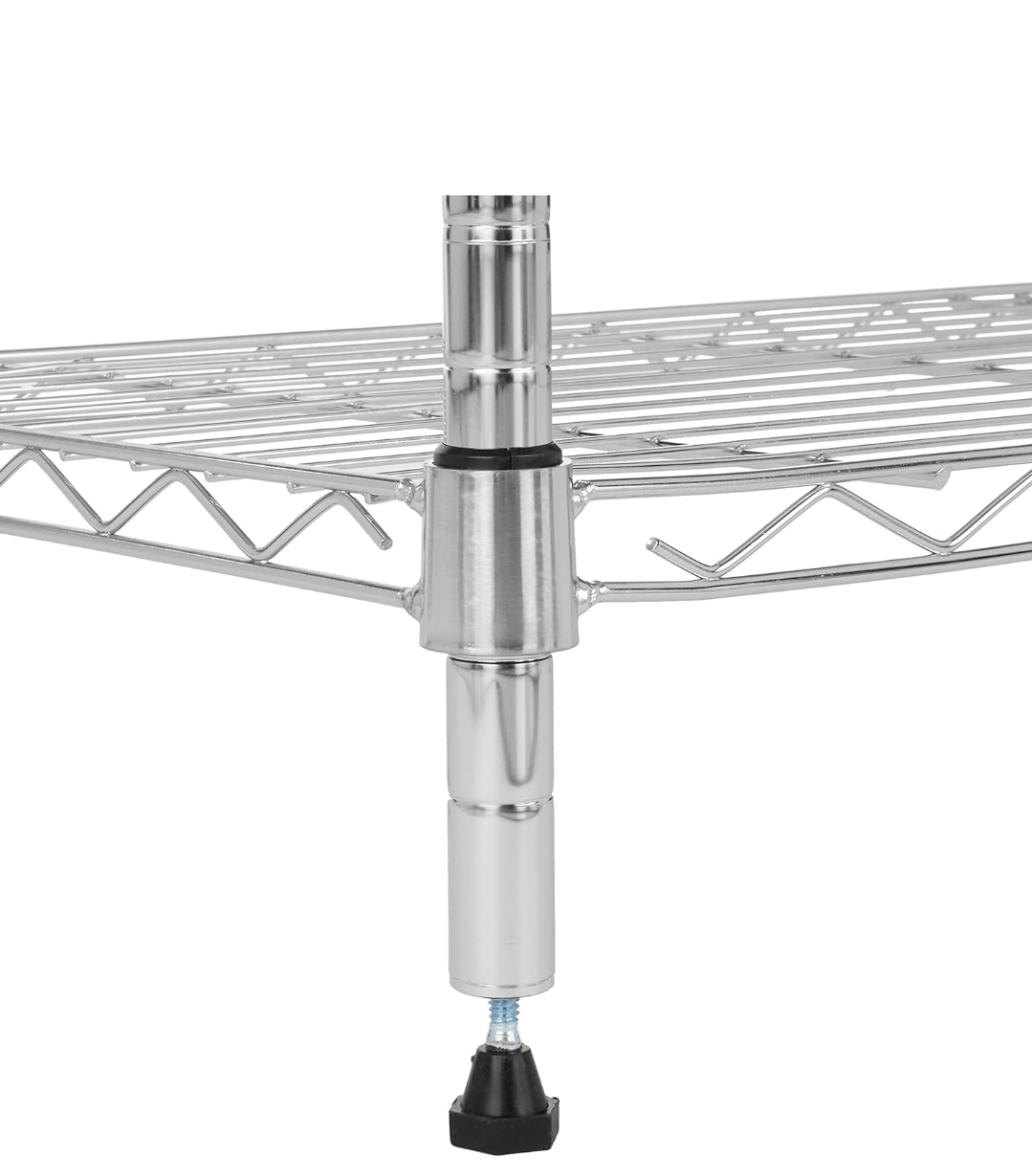 2 Amazon Basics 3-Shelf Shelving Storage Units | Chrome Silver image indicator(4)