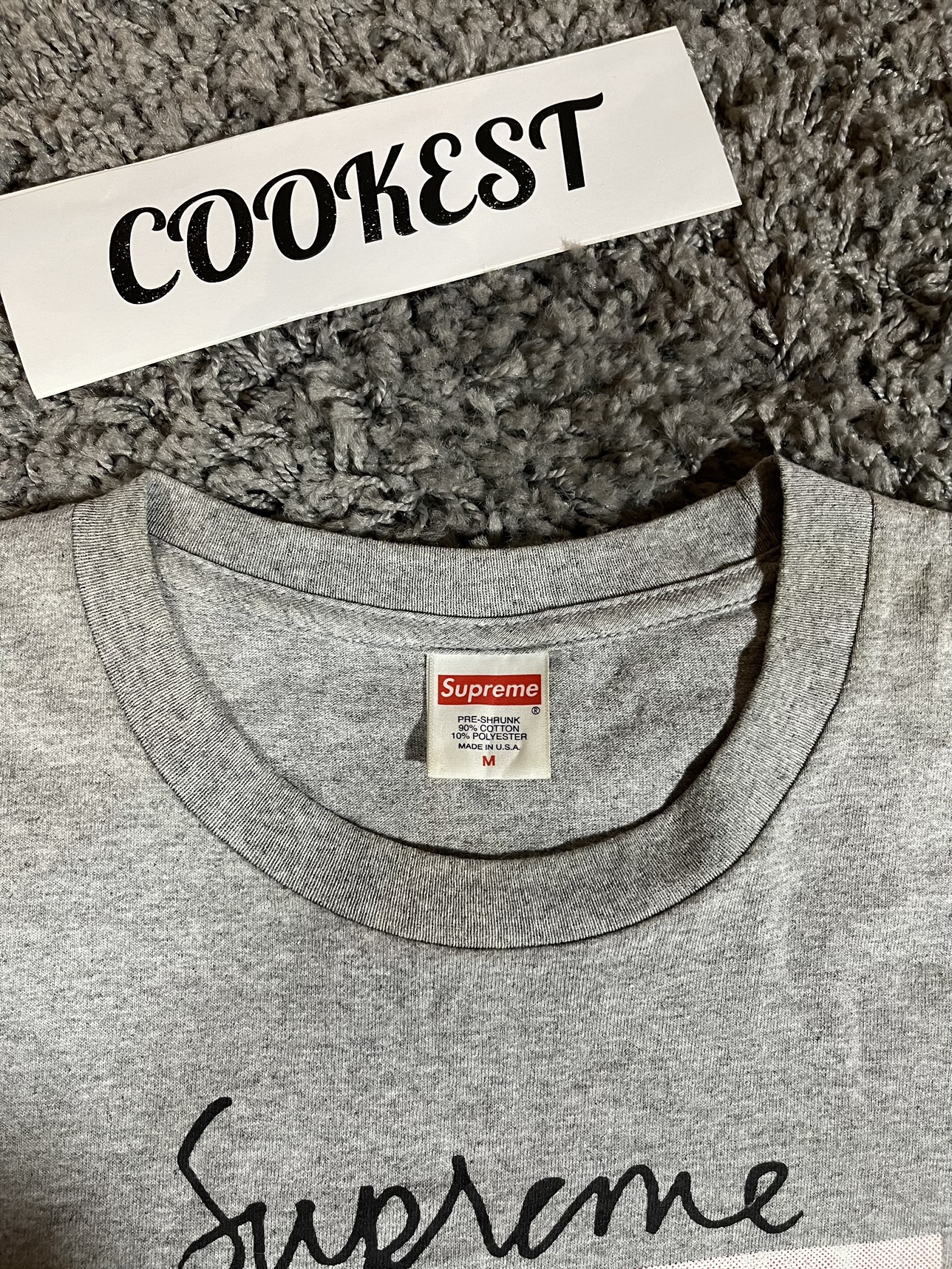 2018FW Supreme Madonna Tee T-Shirt Heather Grey image indicator(5)