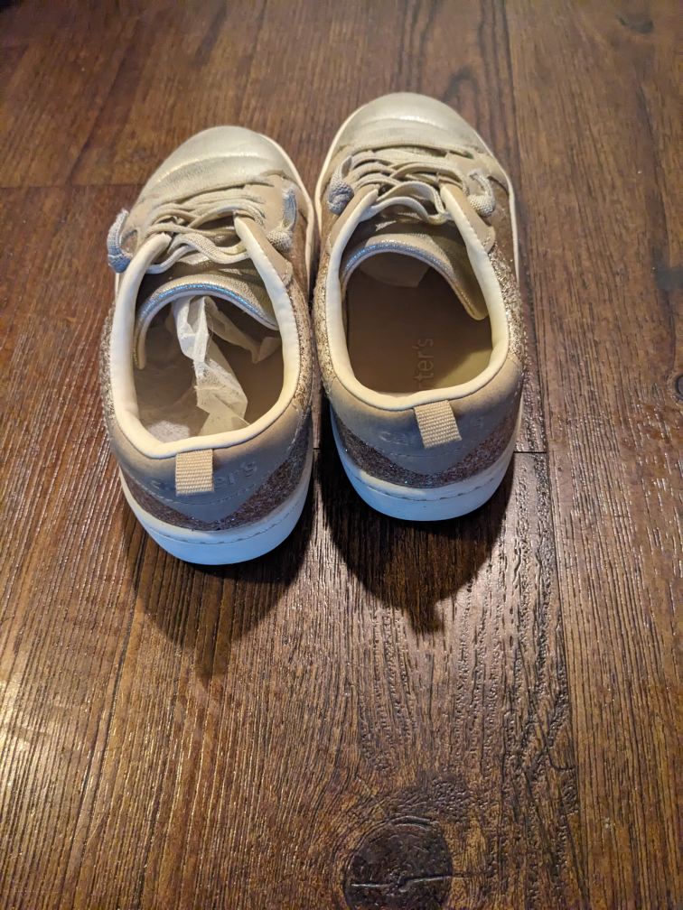 Carter's gold sparkly shoes size 1 $15