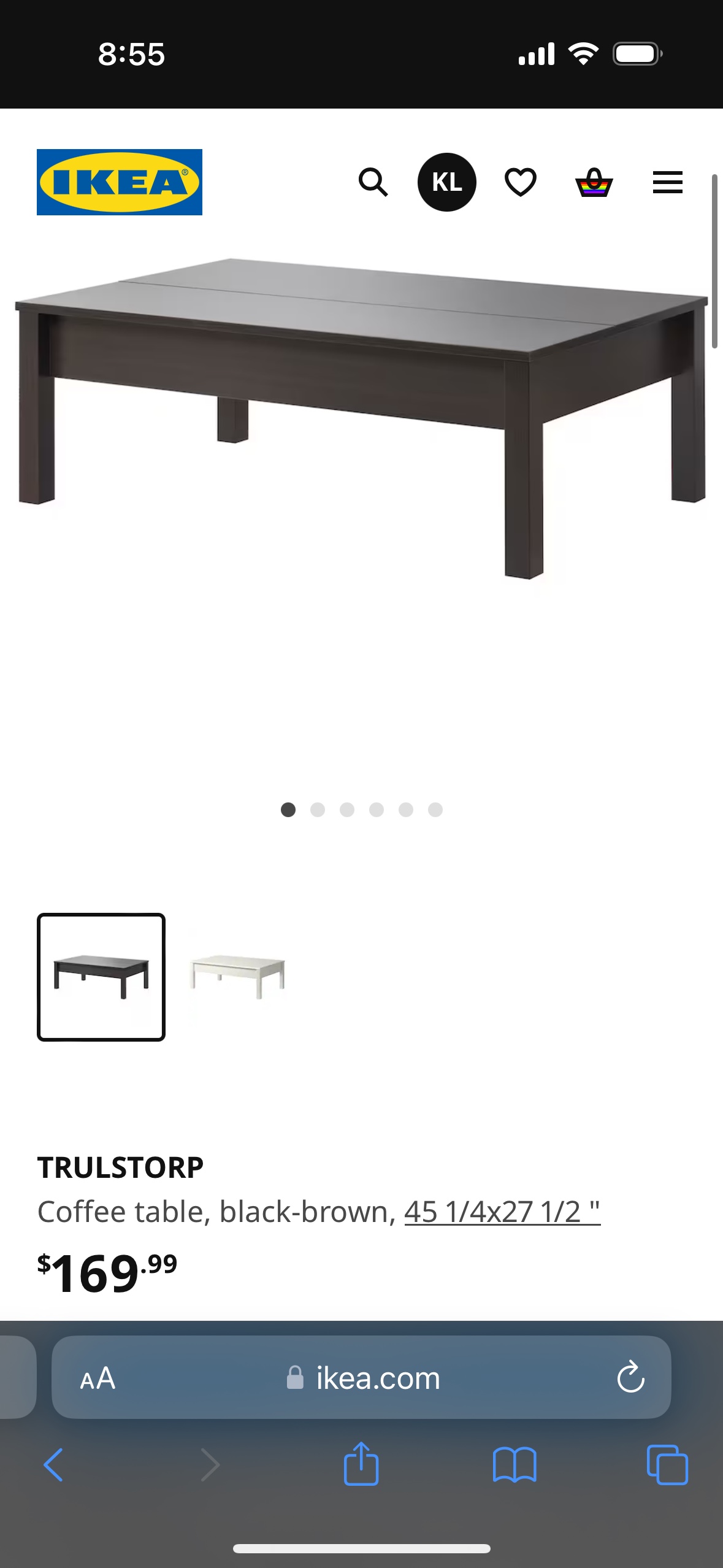 Ikea TRULSTORP lift top storage coffee table - photo 3