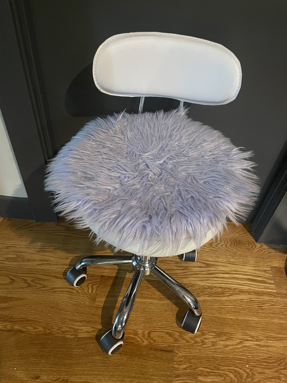 White office stool - photo 2