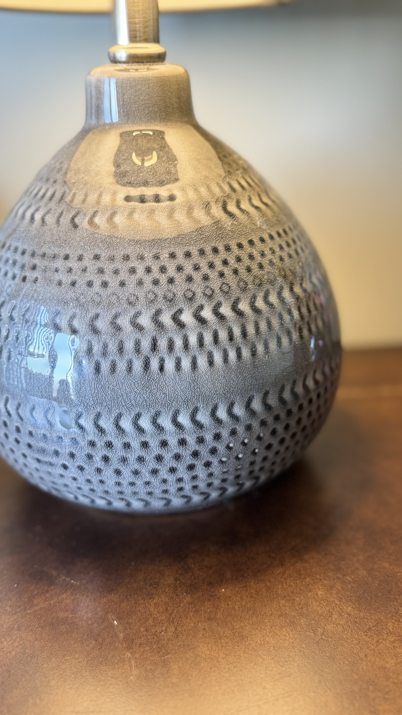 Grey Ceramic Night Lamp - photo 2