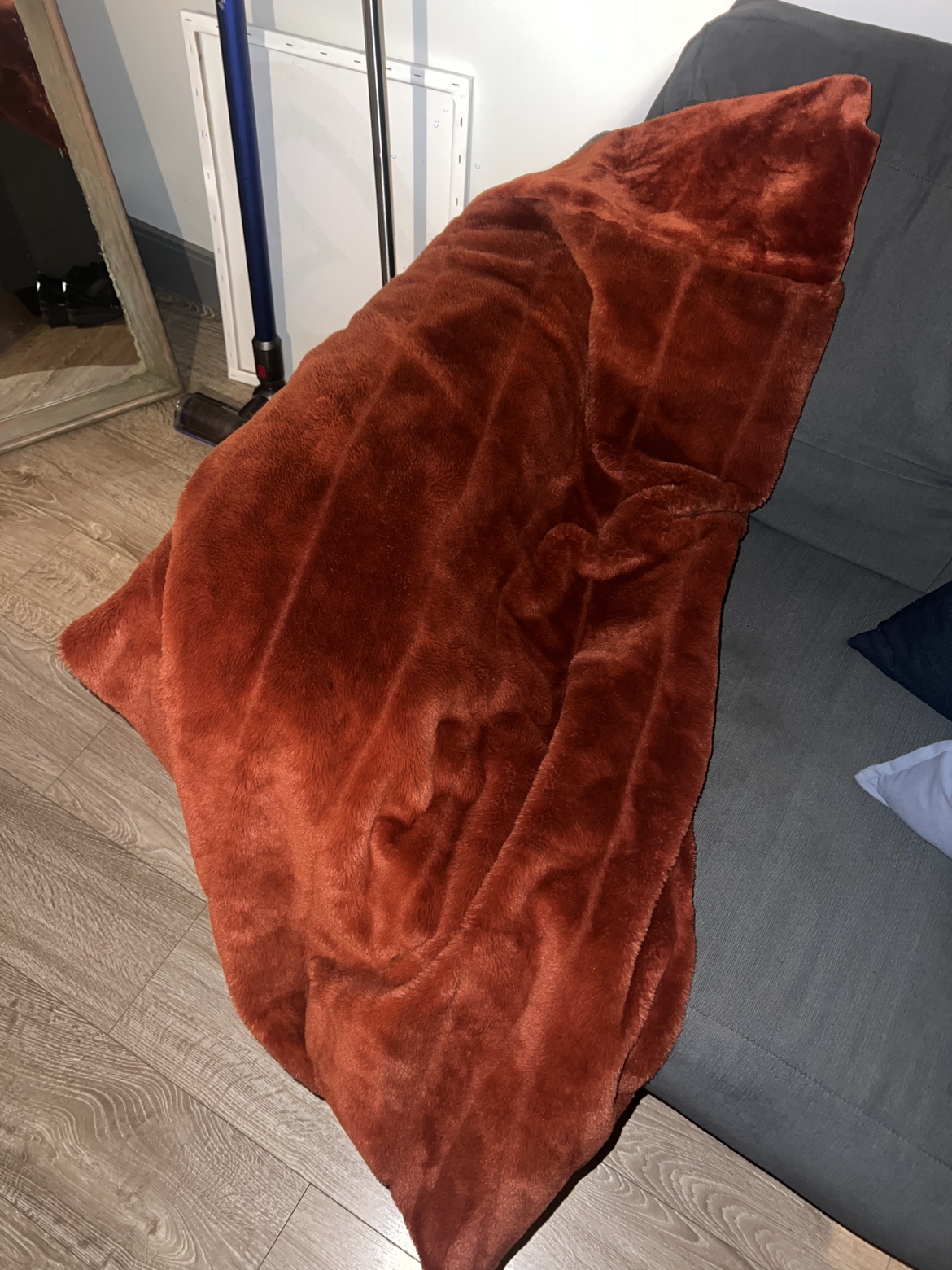 Indigo Burnt Orange blanket/throw - photo 2