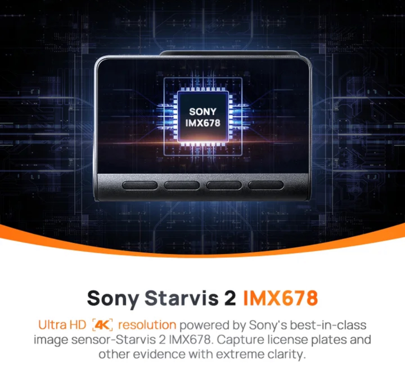 70mai A810 4K Dash cam with Sony Starvis 2 image indicator(7)