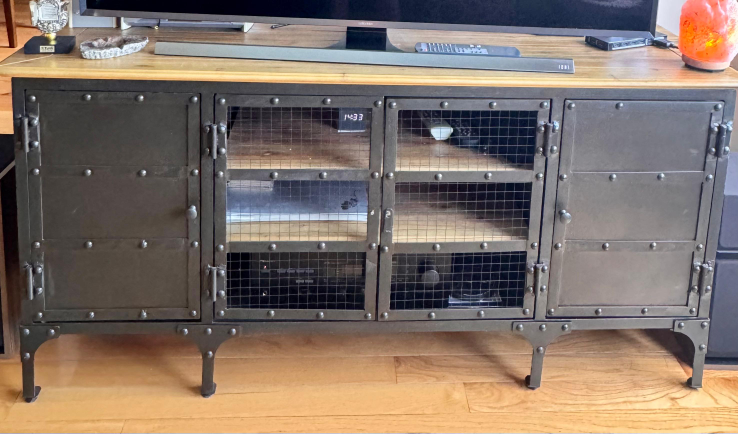 industrial style media console (center)