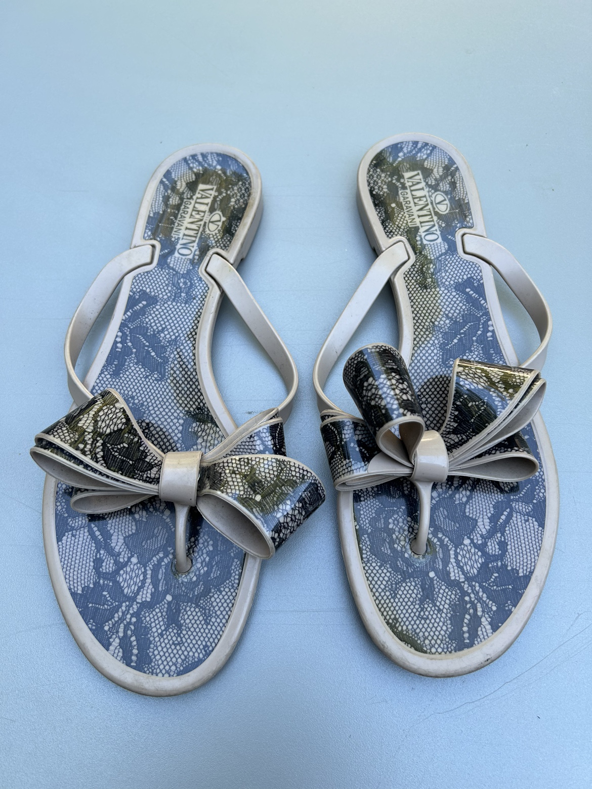 Valentino Garavani Rubber Bow Sandals