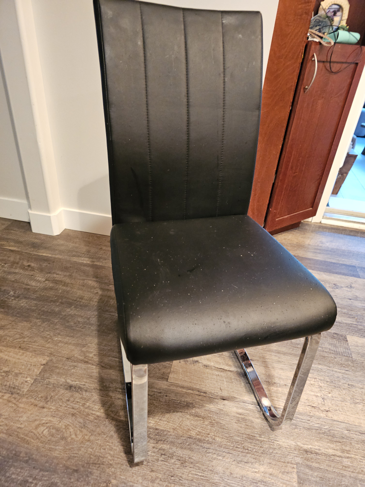 4 black dining room chairs