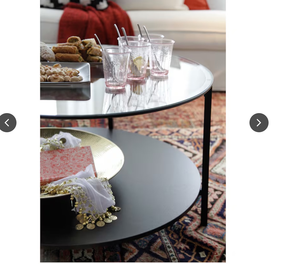 Coffee table, black-brown/glass, Ikea VITTSJÖ - photo 3