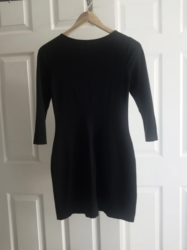 EXPRESS Black Mini Dress With Zipper Details image indicator(3)