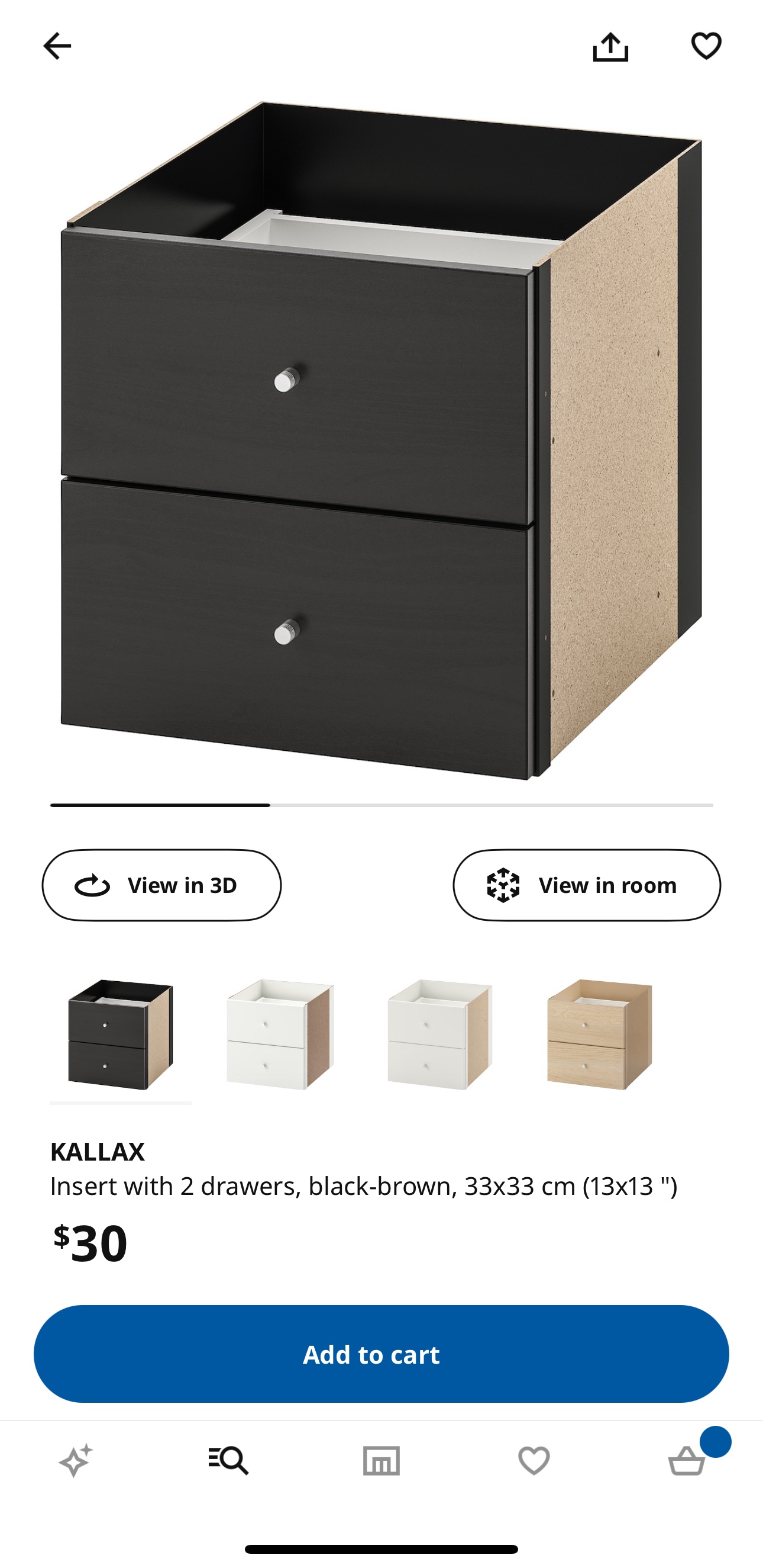 Kallax insert drawers x 4