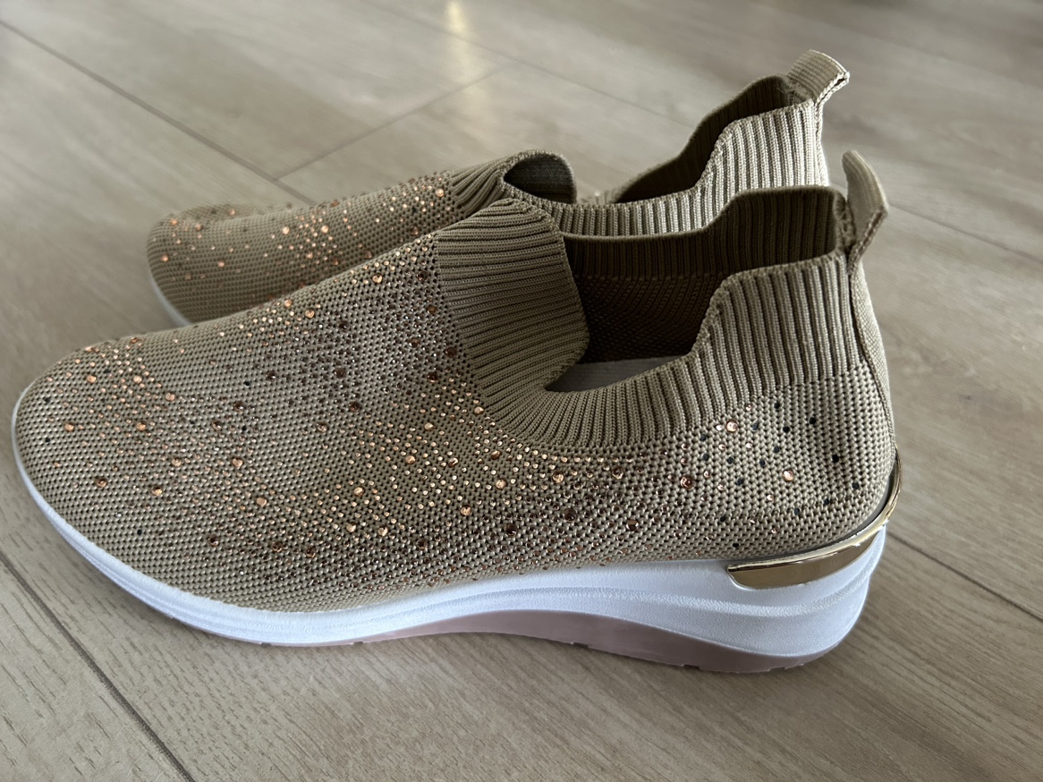 Slip on Women’s Shoe - Size 8 - Gold/Beige Colour thumbnail