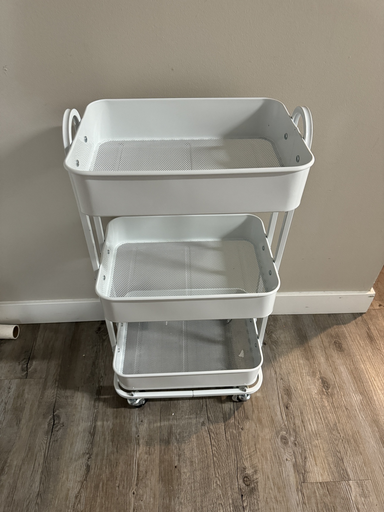 3 tier metal utility cart with wheels - photo 2