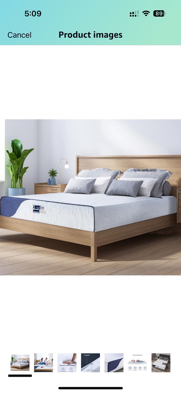 8 inch gel memory foam queen size mattress thumbnail
