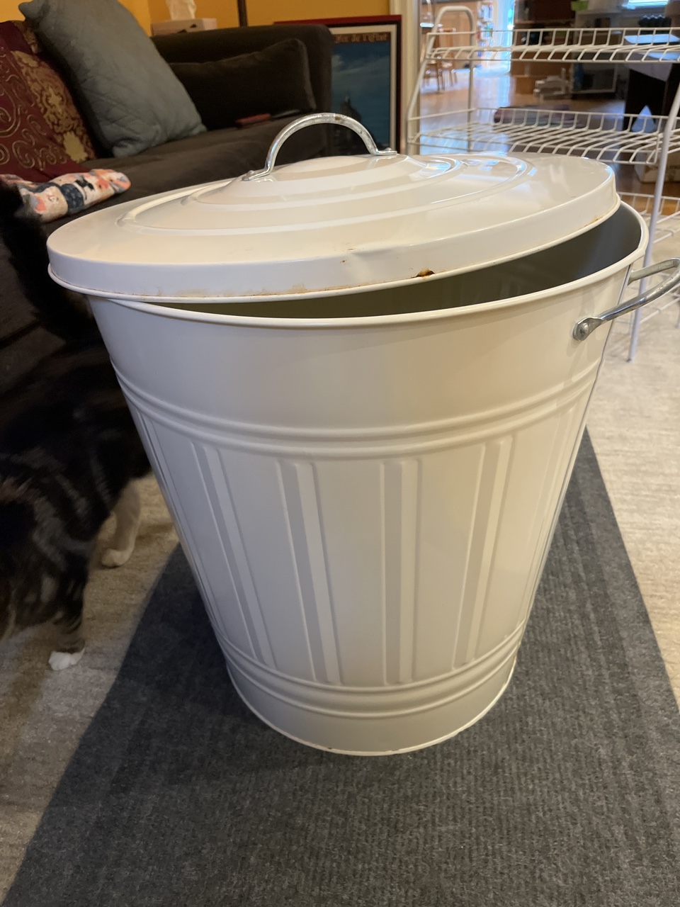 Large white hamper / waste basket