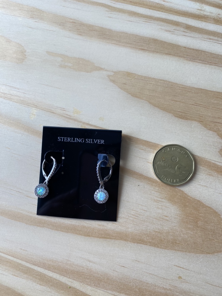 Sterling Silver Opal Earrings image indicator(2)
