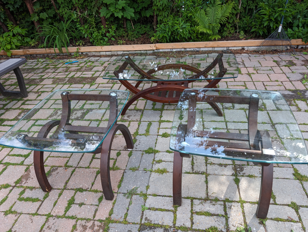 solid wood coffee table set
