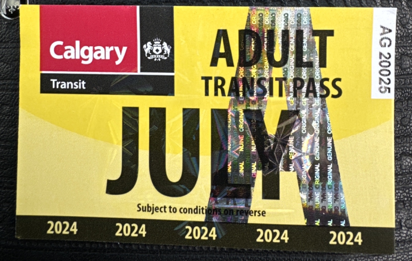 July transit pass for sale
