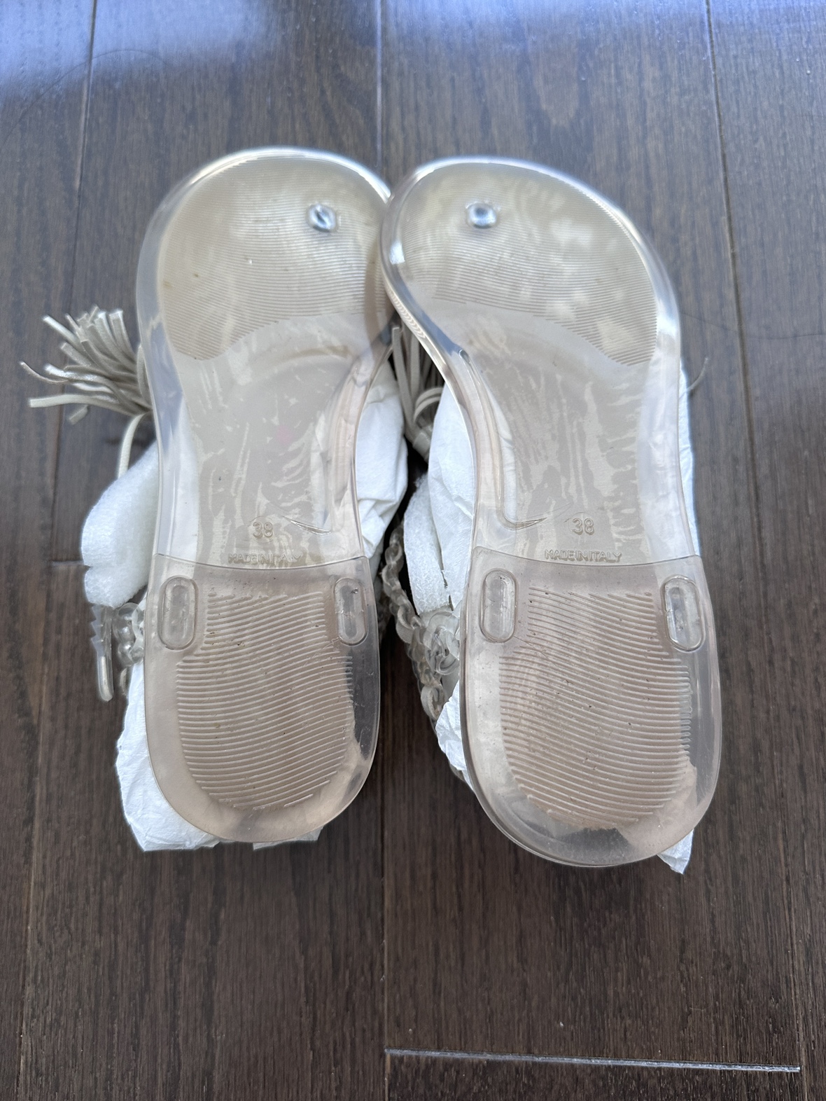 Stuart Weitzman Flat Getali Jelly Tassel Thong Sandals image indicator(6)