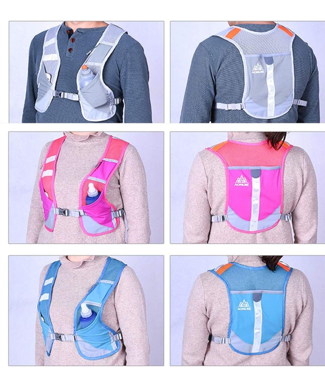 Pink AONIJIE Men Women light Running Vest Pack - photo 3