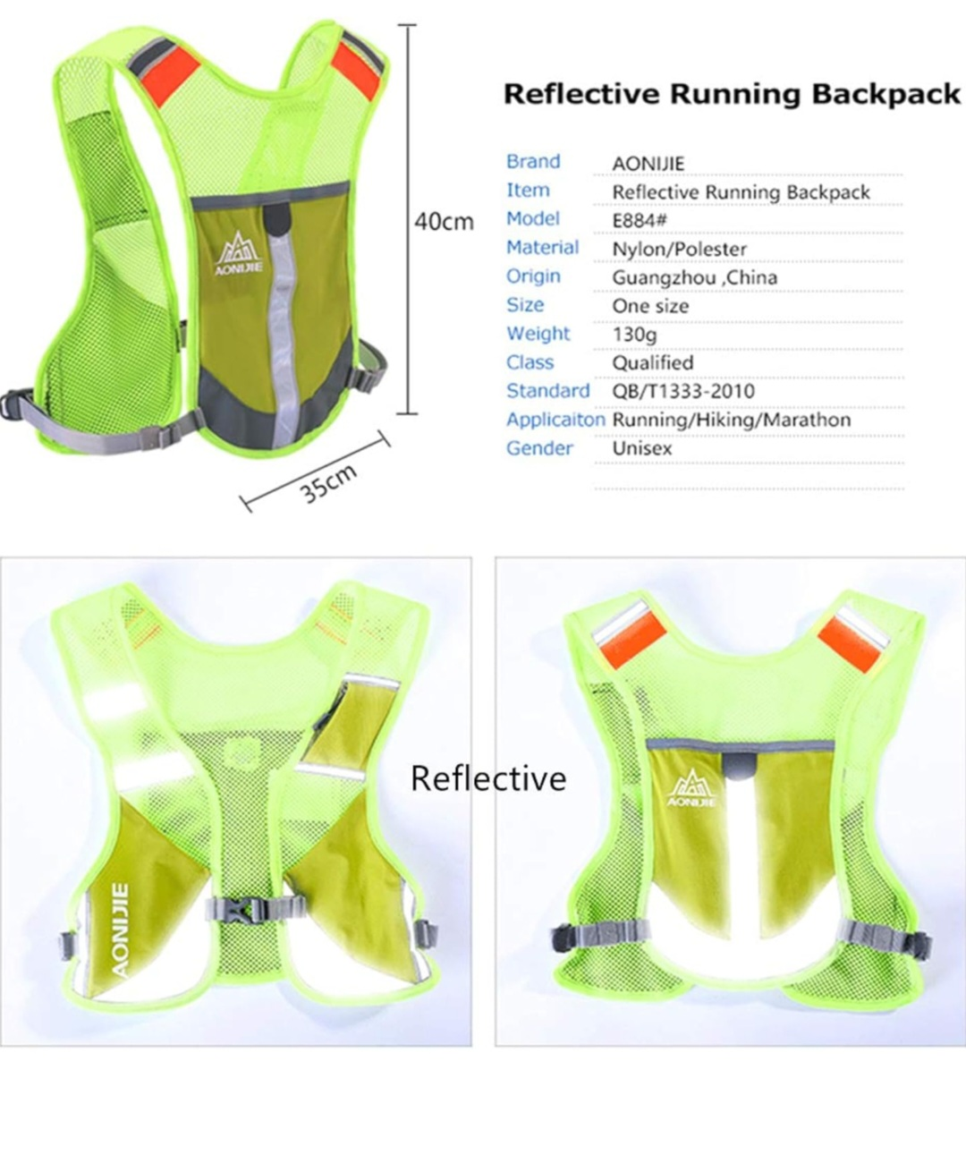 Pink AONIJIE Men Women light Running Vest Pack - photo 4