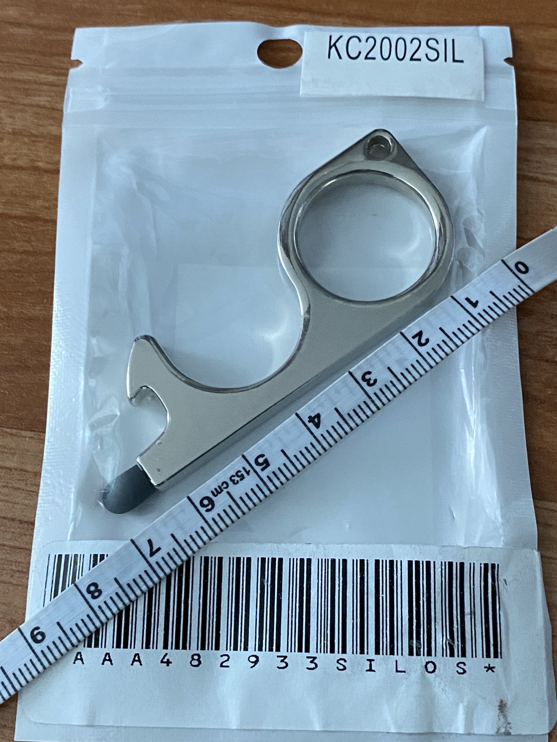 No touch Door & Bottle Opener Stylus Button Press keychain image indicator(3)