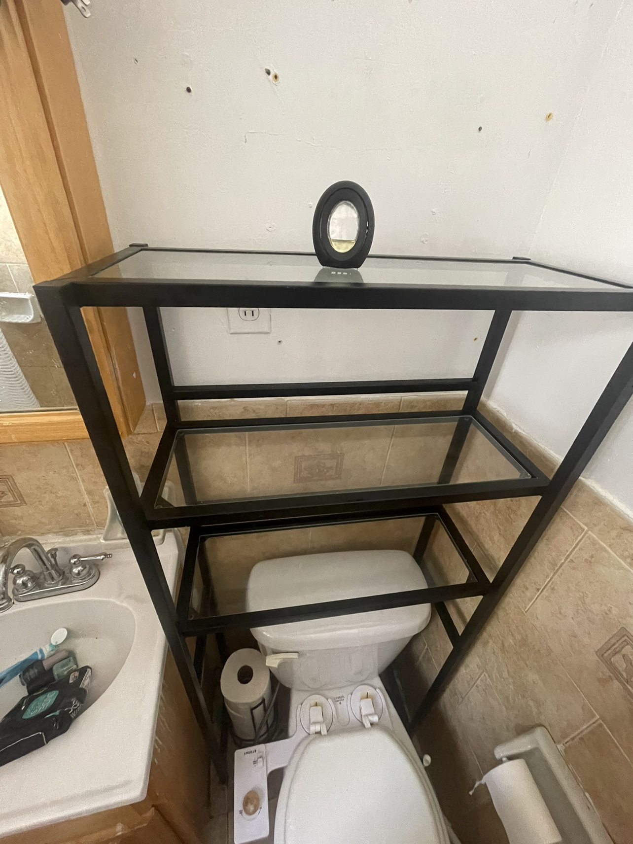 3 Tier Bathroom Shelf w/ Glass shelves - photo 2