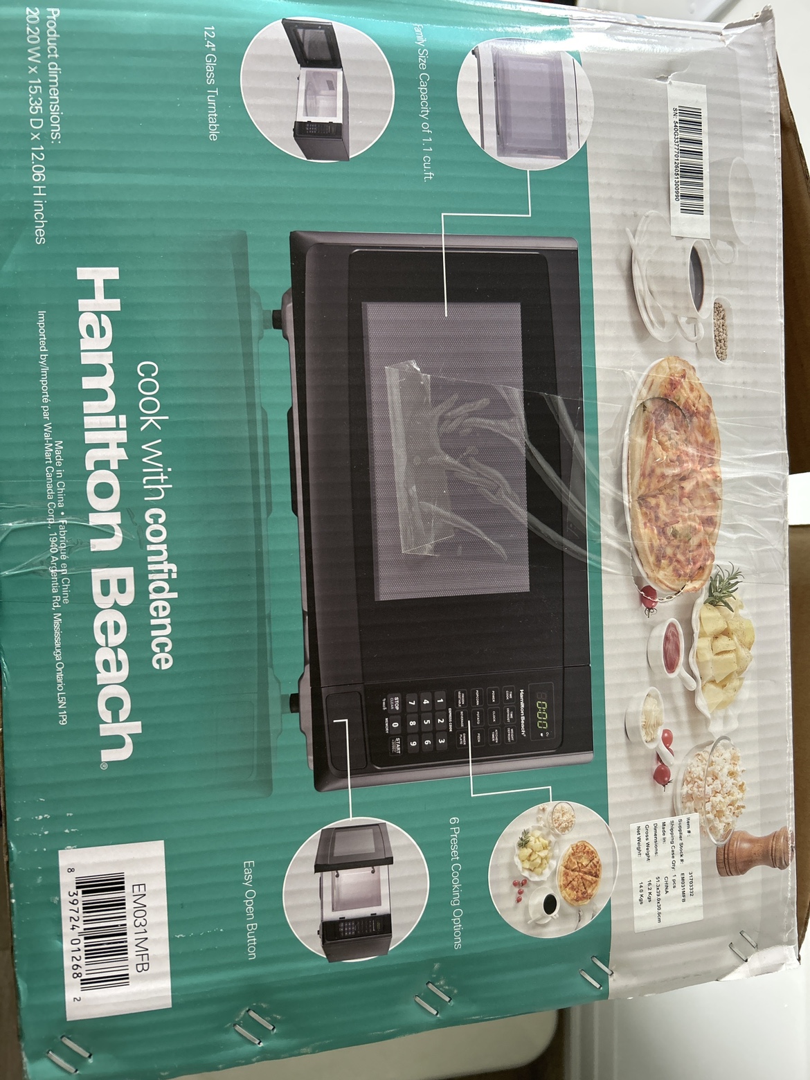 Hamilton Beach Microwave 1.1 cu.ft capacity - photo 2