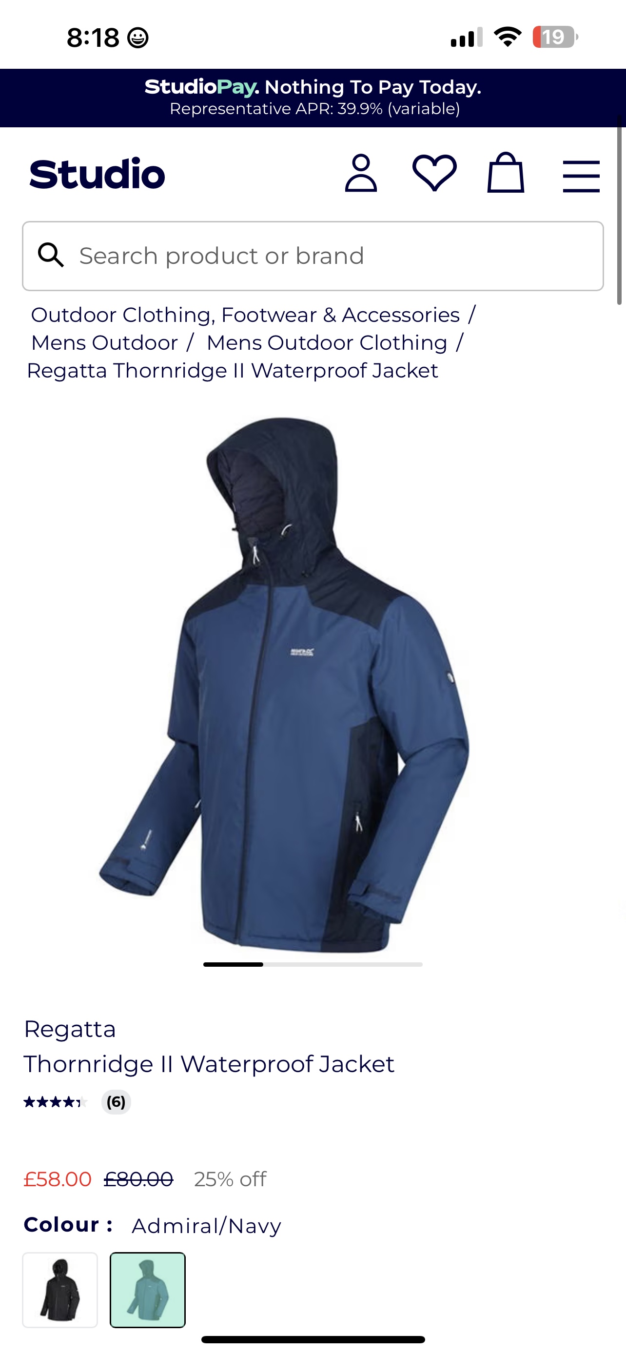 Regatta Men's Thornridge II Waterproof image indicator(7)