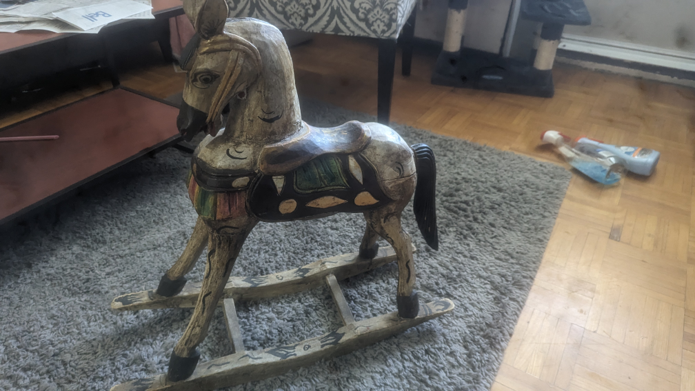Wood decorative rocking horse