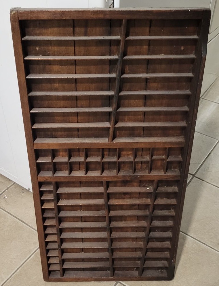 Vintage Wood Printers Drawer Letterpress Tray thumbnail