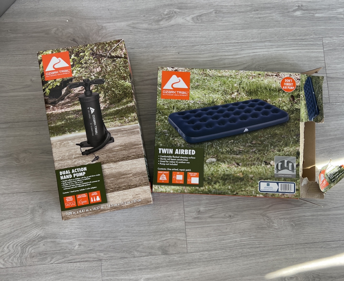 Twin Airbed and Dual Action Hand Pump