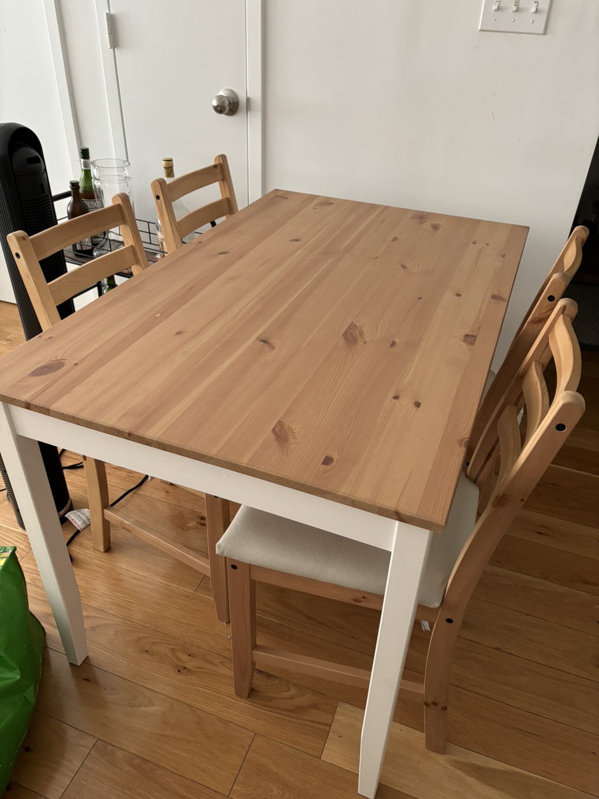 Ikea LERHAMN dining table with chairs