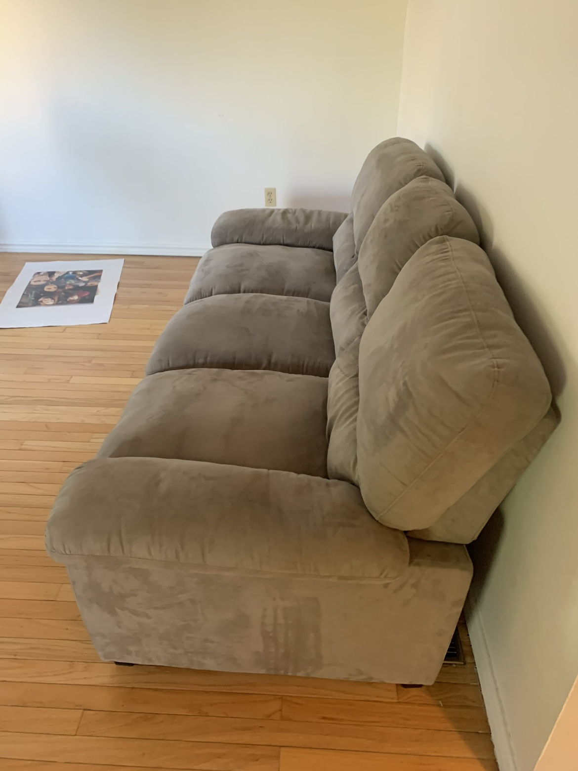3 seat grey couch - photo 2