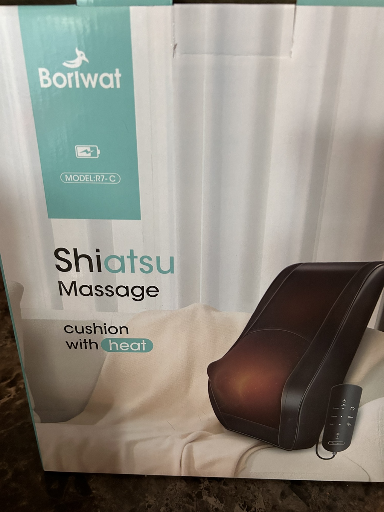 Shiatsu massage cushion with heat thumbnail