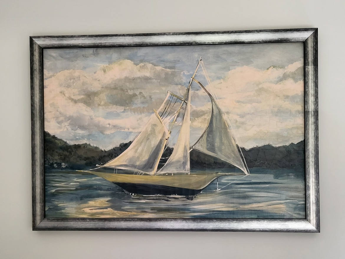 Quality painting,beautiful silver frame thumbnail
