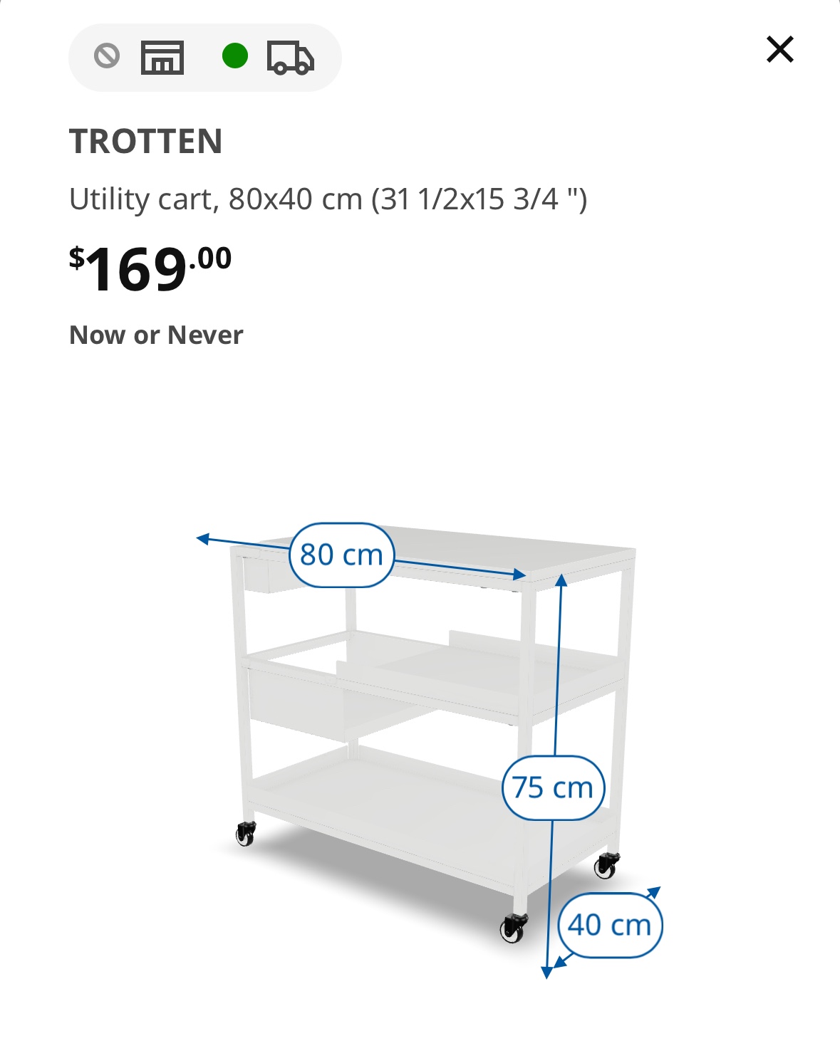 Ikea Trotten Utility cart