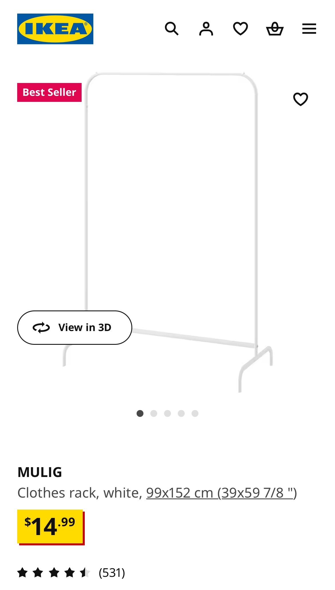 Ikea Clothing Rack - photo 4