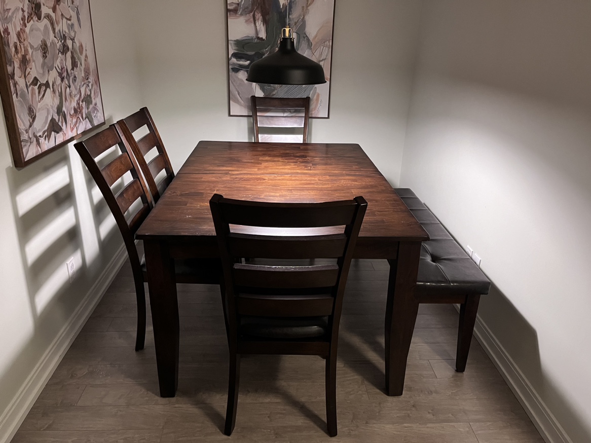 Dining Table with Chairs(Extendible)