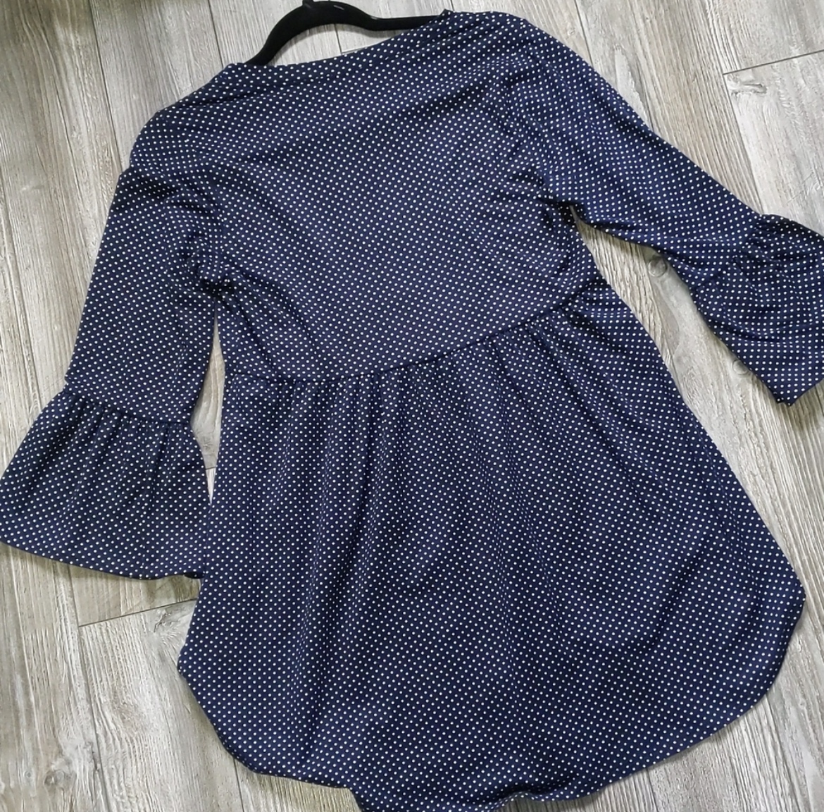 Chris & Carol Polka Dot Bell Sleeve Smock size Small image indicator(4)