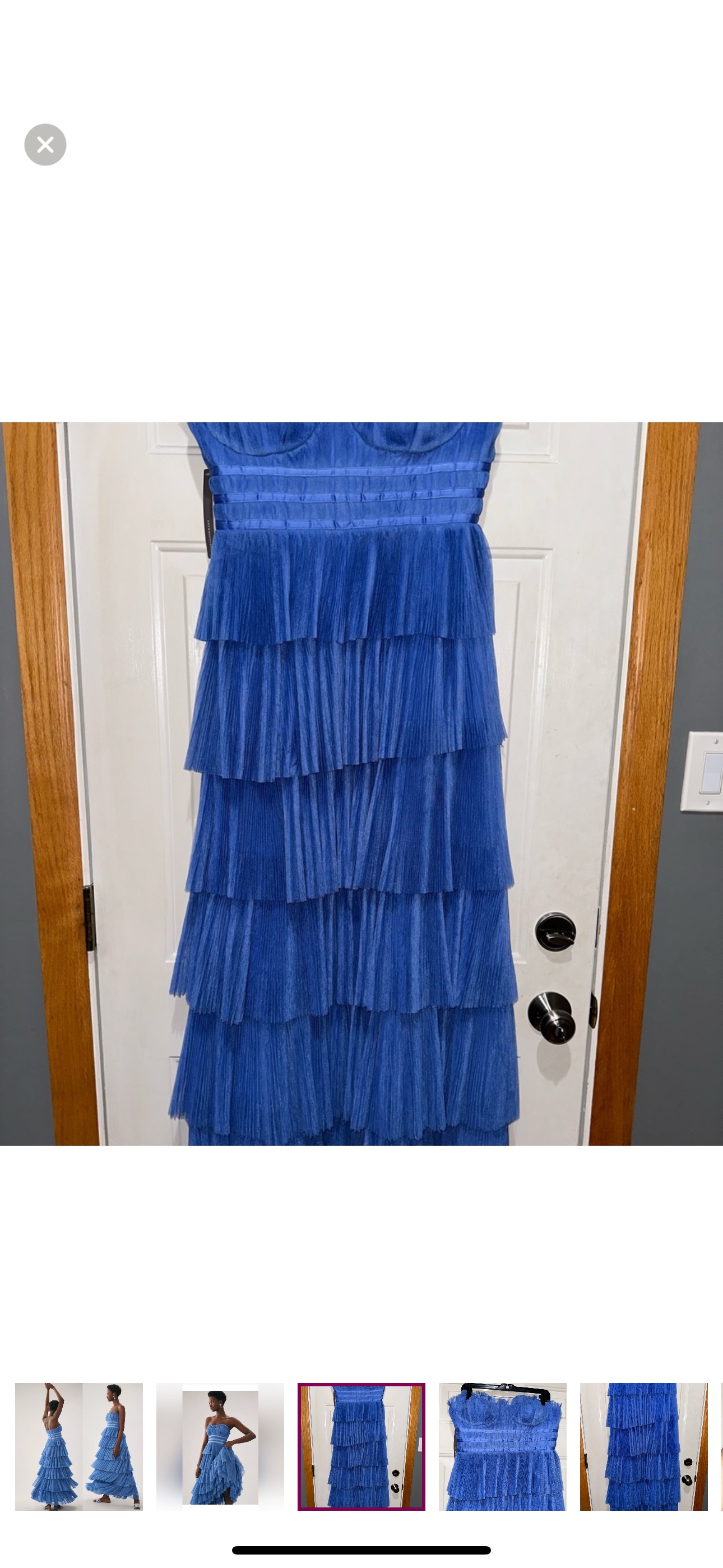 Anthropologie Hutch Strapless Tiered Tulle Maxi Dress - photo 3