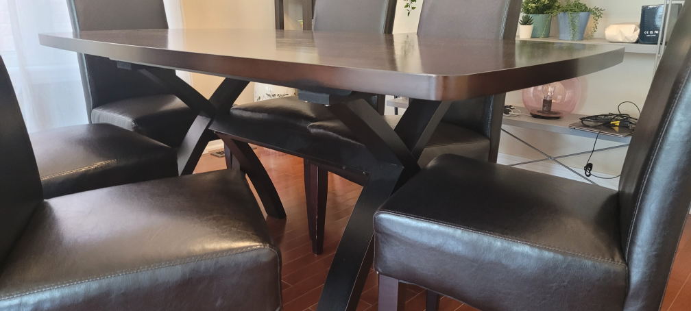 dining room set 6 chairs + table