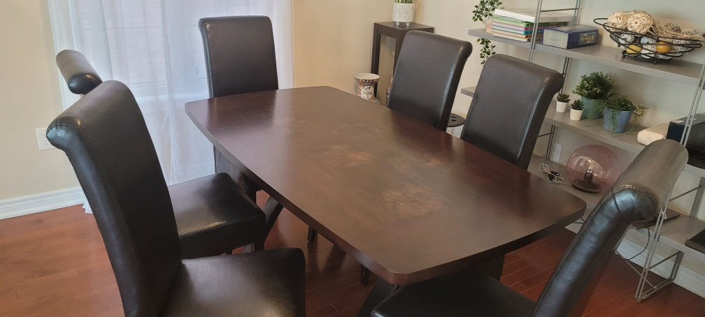 dining room set 6 chairs + table - photo 3