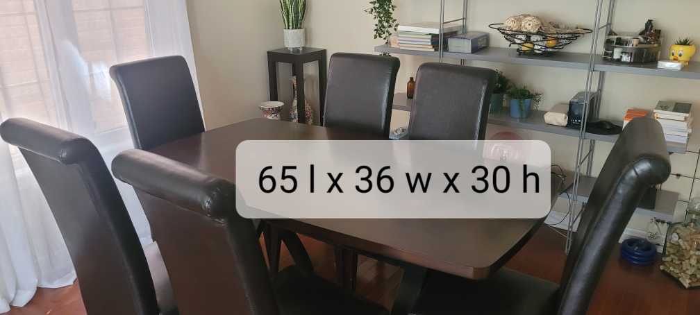 dining room set 6 chairs + table - photo 5