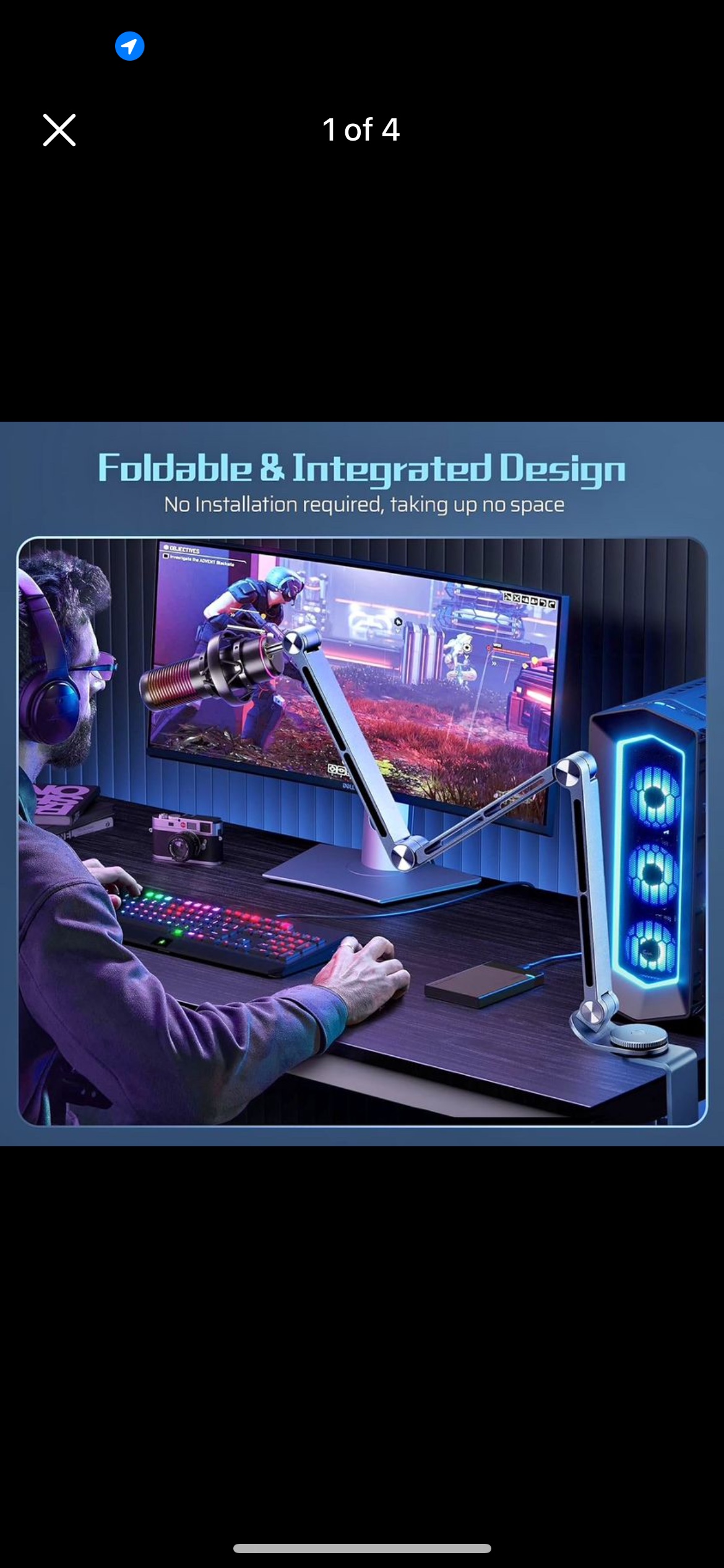 Mic Stand Desk,360°Rotatable Boom Arm Mic Stand