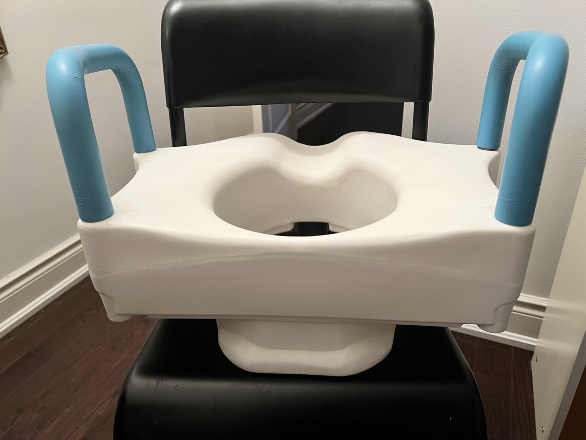 Raised Toilet Seat with Handles