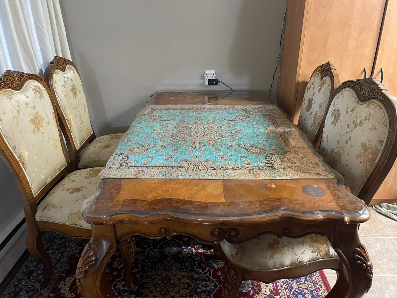 Wooden Table with four Chairs