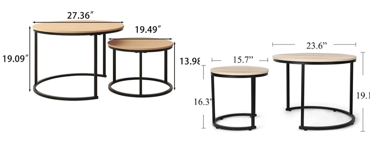 Round coffee table (set of 2) - photo 2